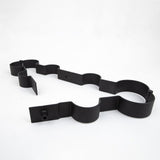 Steel wrist to ankle spreader, Black from Fetters.