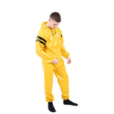 Striped Vinyl Tracksuit, Yellow/Black PVC from REGULATION.