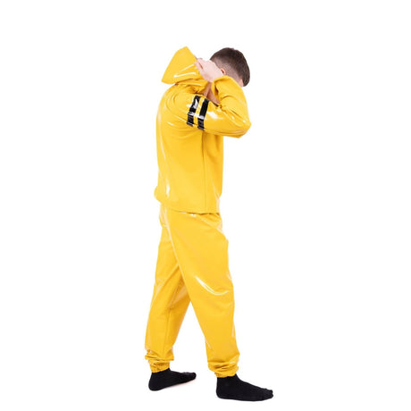 Striped Vinyl Tracksuit, Yellow/Black PVC from REGULATION.