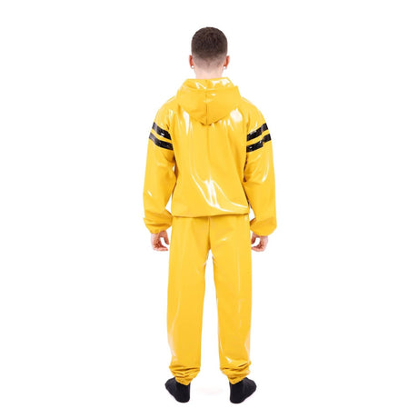 Striped Vinyl Tracksuit, Yellow/Black PVC from REGULATION.