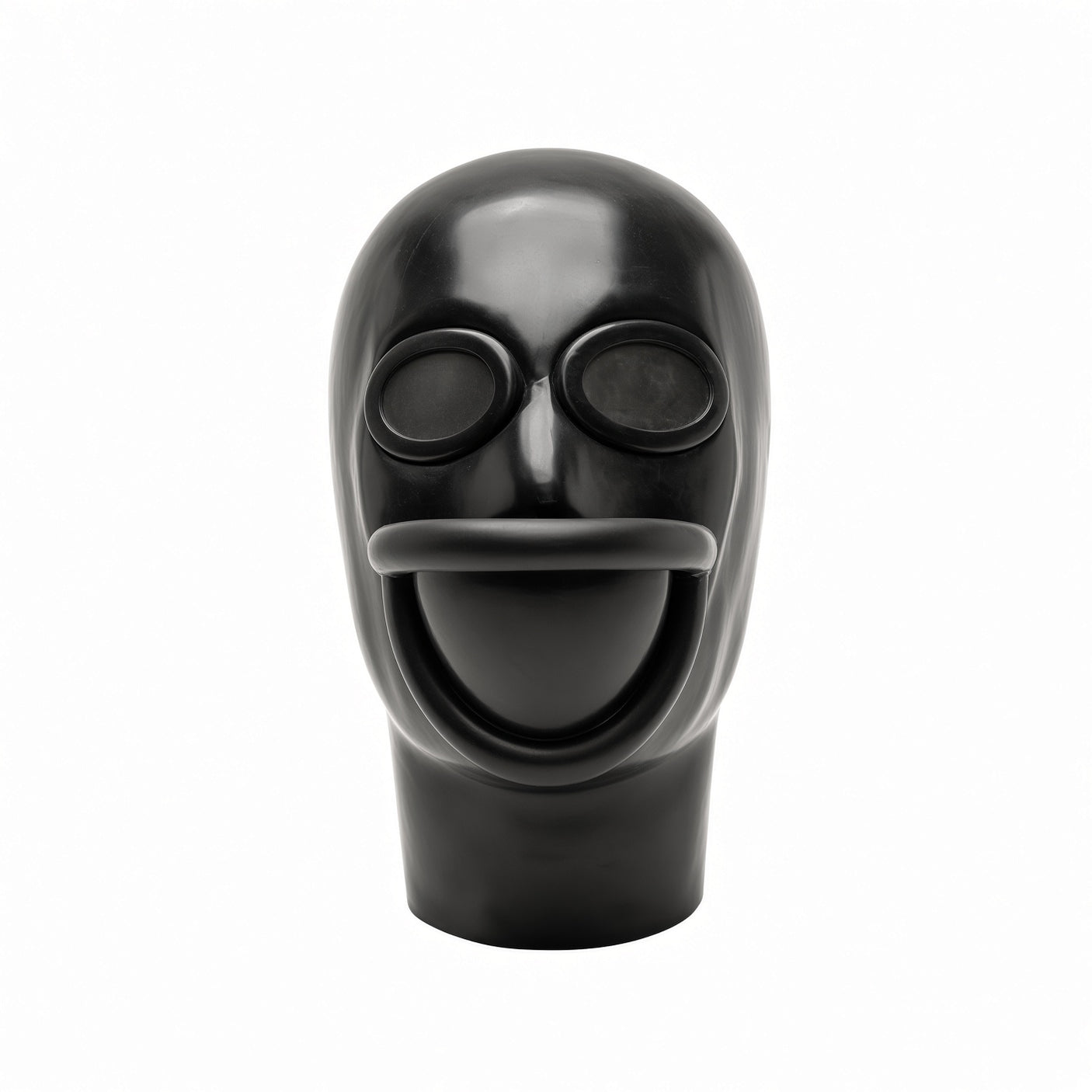 Masque d'urinoir en caoutchouc, noir, taille 41