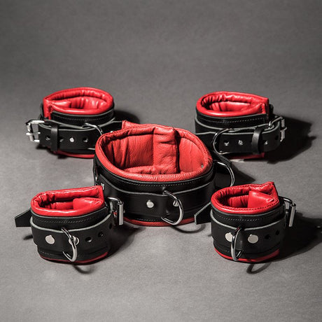 5 Piece Padded Leather Restraint Set from Fetters.