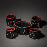 5 Piece Piped Leather Restraint Set from Fetters.