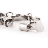 Chain Linked Hamburg 8 Handcuffs, Large from Dark Forge.