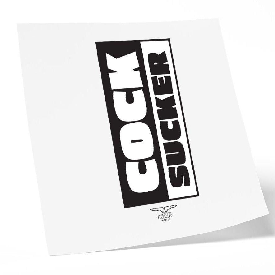 Cock Sucker, Temporary Tattoo from Mister B.