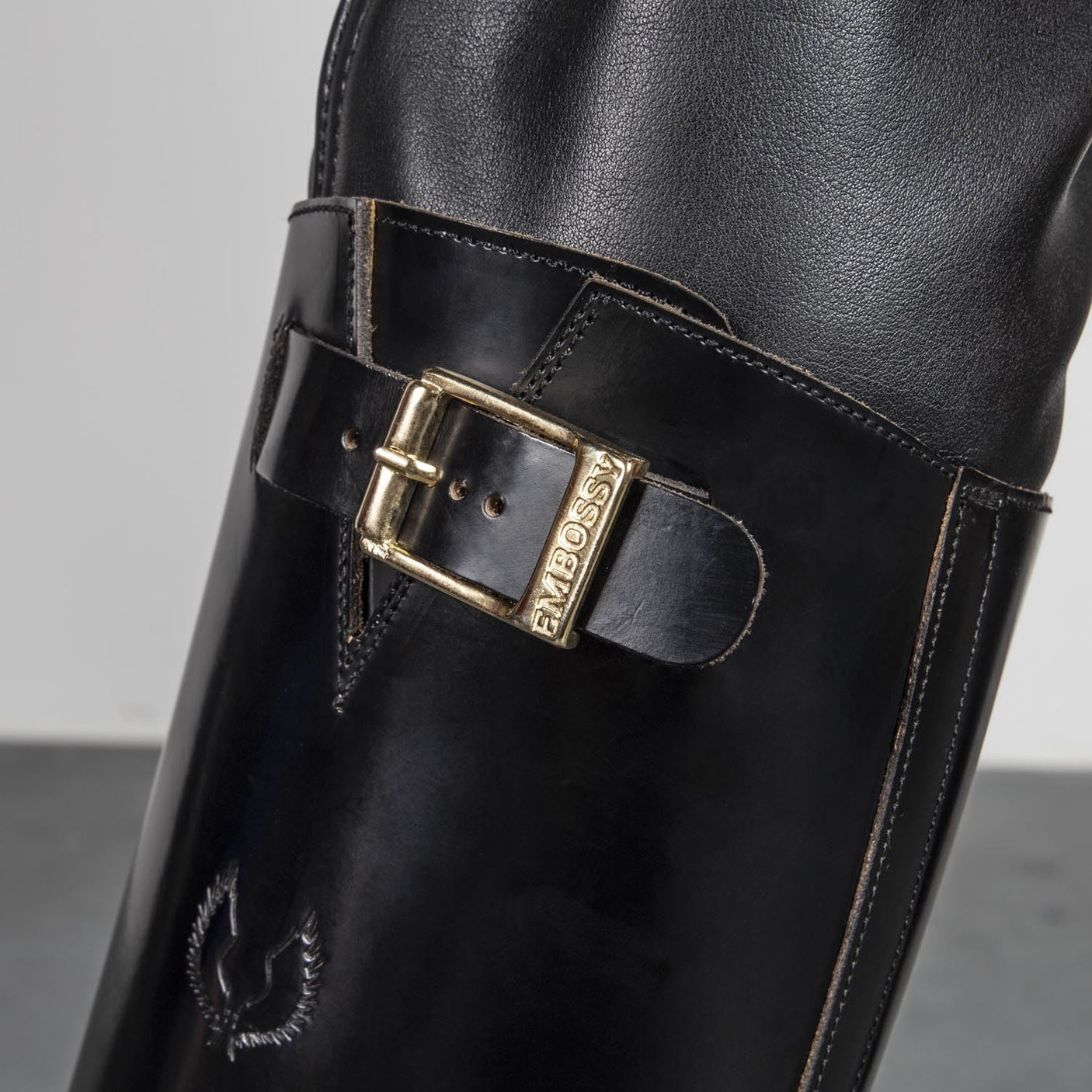 Embossy Leather Biker Boots from Embossy.