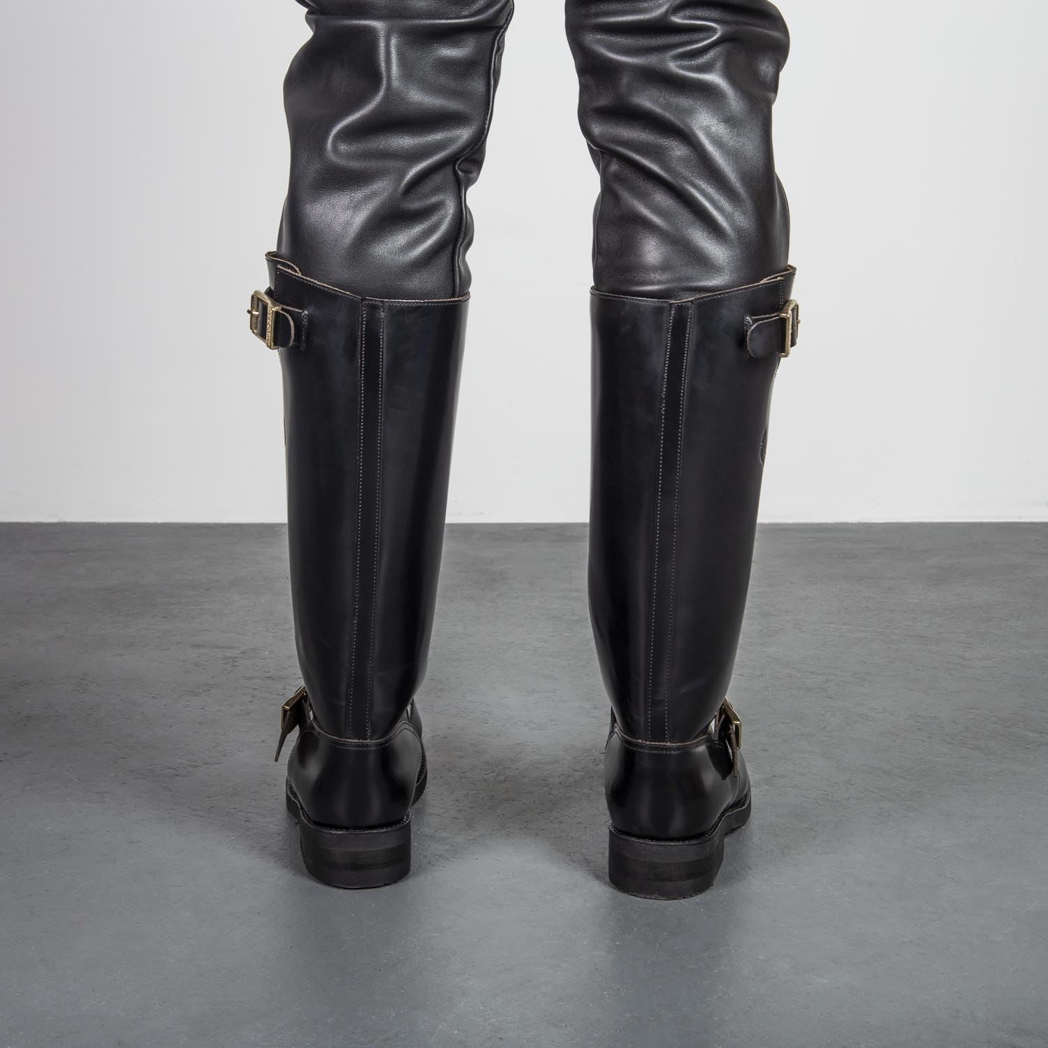 Embossy Leather Biker Boots from Embossy.