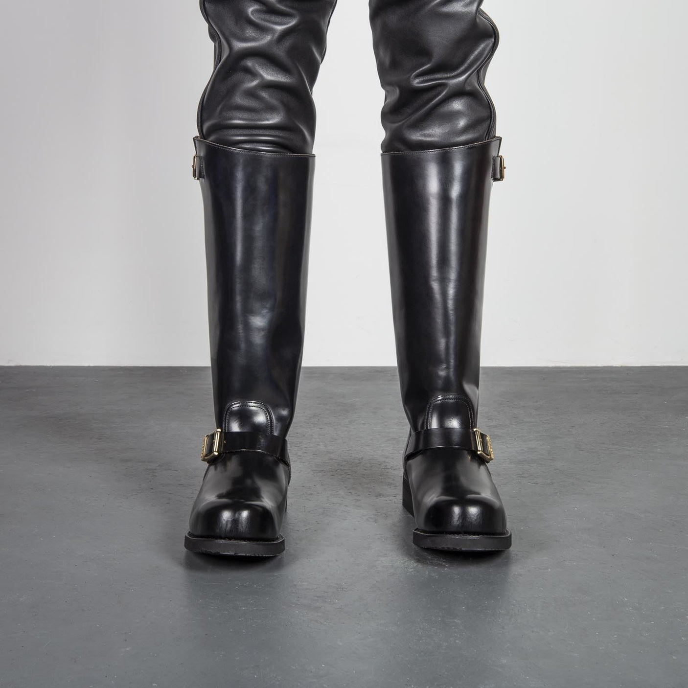 Embossy Leather Biker Boots from Embossy.