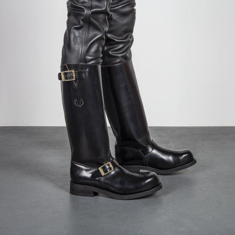 Embossy Leather Biker Boots from Embossy.