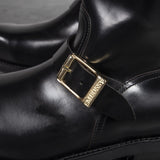 Embossy Leather Biker Boots from Embossy.