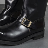 Embossy Leather Biker Boots from Embossy.