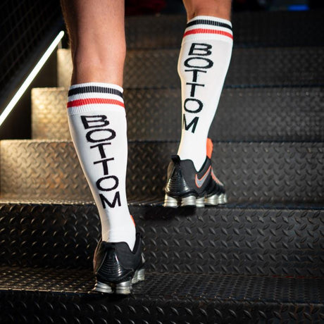 Football Socks, Bottom, White/Red/Black from Boxer Barcelona.