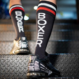 Football Socks, Boxer, Black/Red/White from Boxer Barcelona.