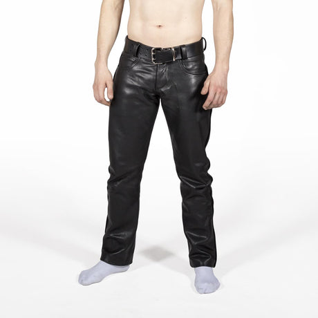 Holstein Regular Fit Leather Jeans // Made to Order from Rufstok.