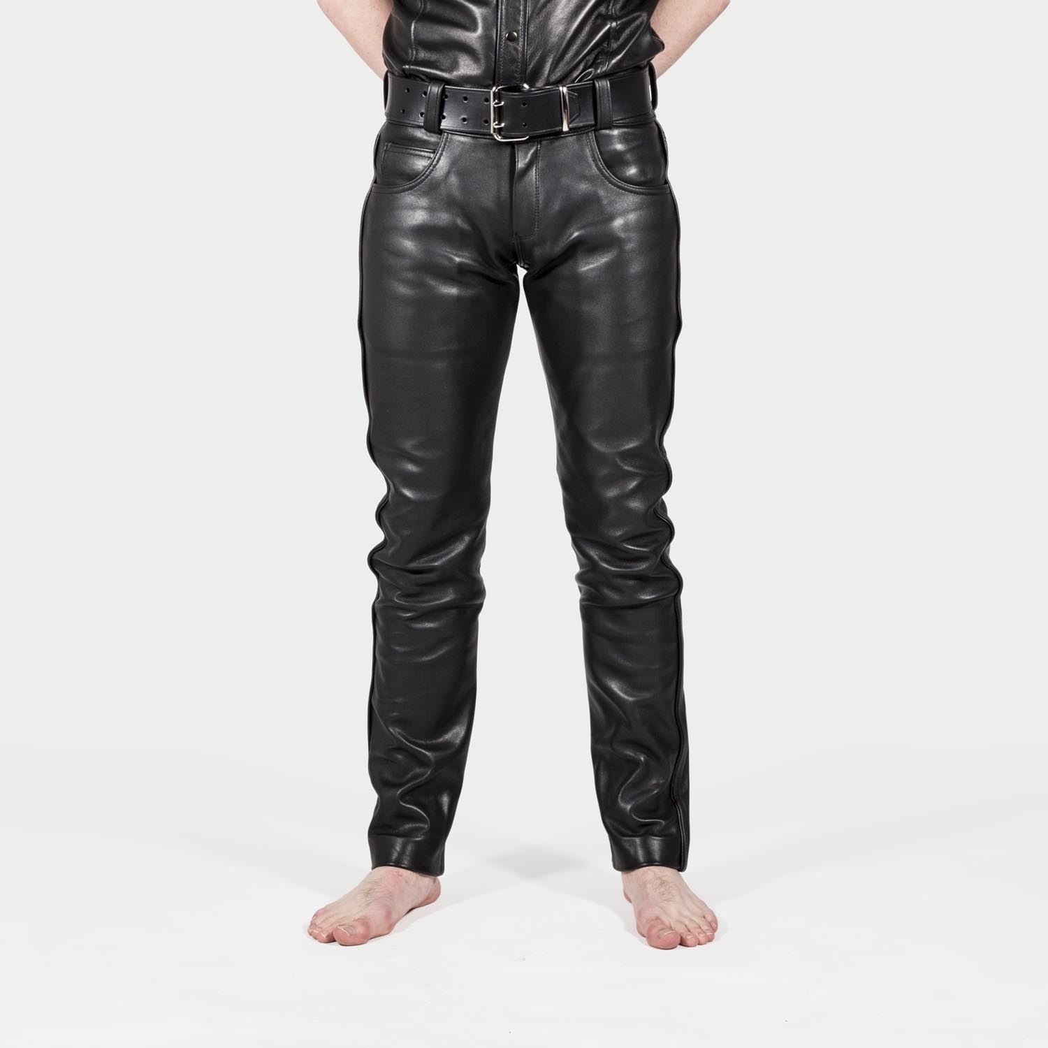 Holstein Slim Fit Leather Jeans // Made to Order from Rufstok.