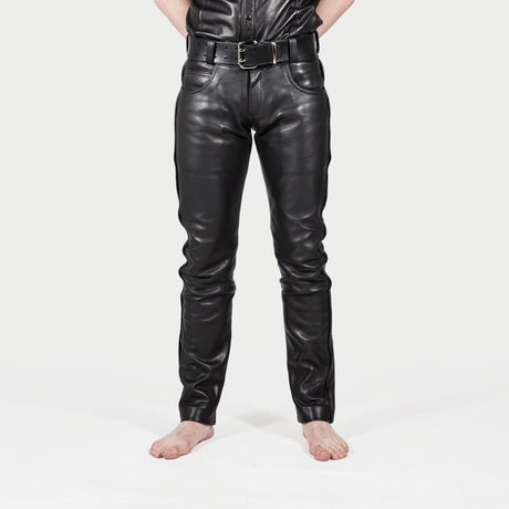 Holstein Slim Fit Leather Jeans // Made to Order from Rufstok.