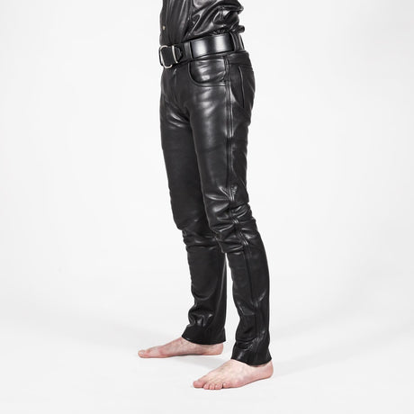 Holstein Slim Fit Leather Jeans // Made to Order from Rufstok.