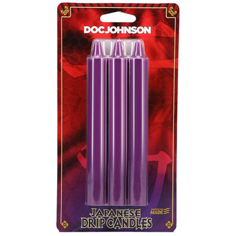 Japanese Wax Dripping Candles, Purple, 3 Pack from Doc Johnson.