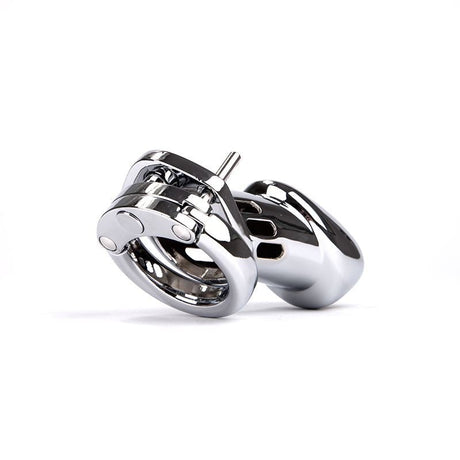 Large Metal Chastity, 3 Rings set from REGULATION.