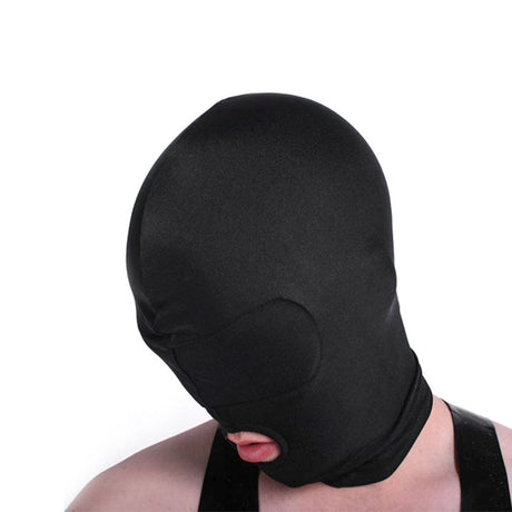 Lycra Blindfold & Mouth Hood from SM Domain.