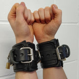 Padded Leather Wrist Cuffs from Fetters.