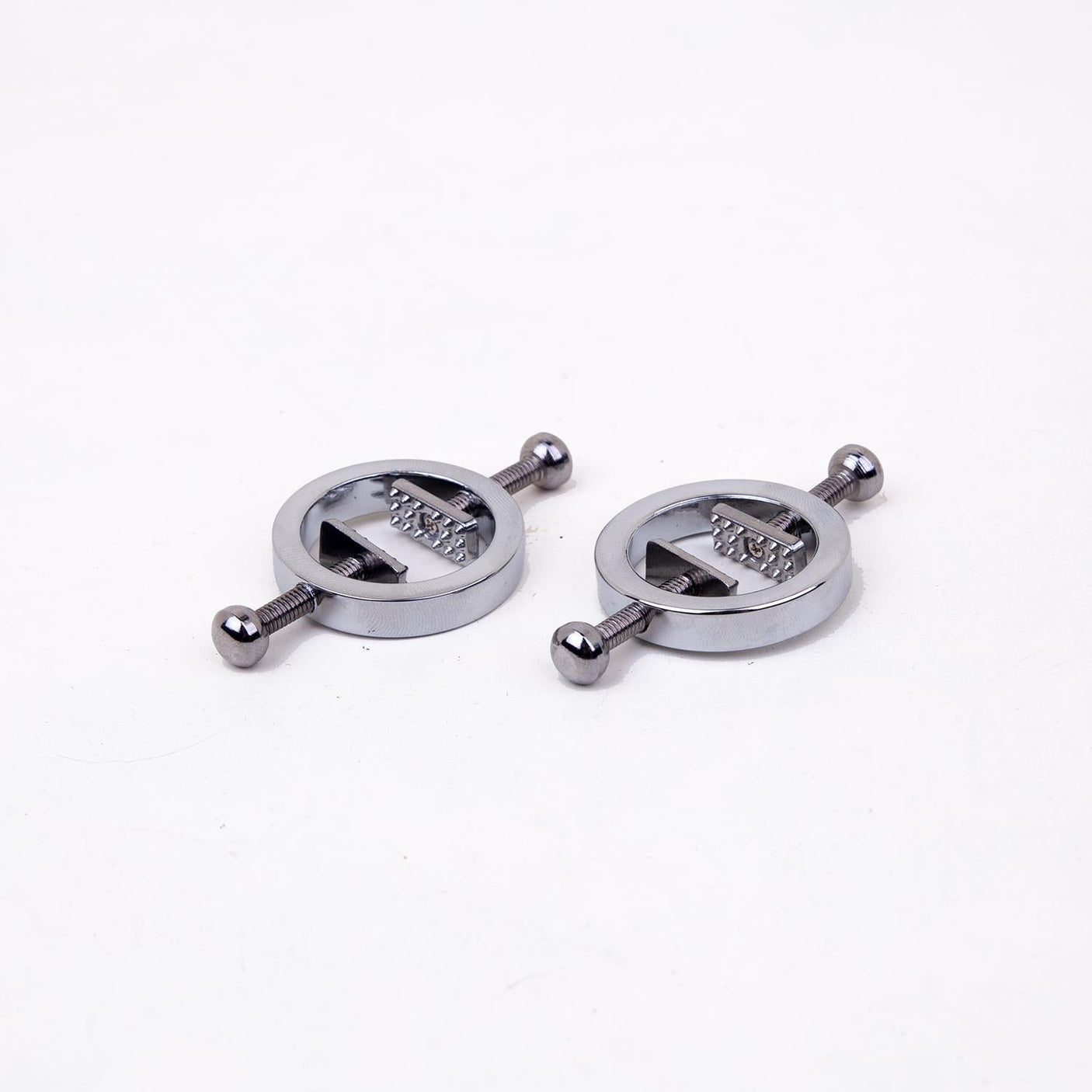 Pincer Nipple Rings, Stainless Steel, Pair from Dark Forge.