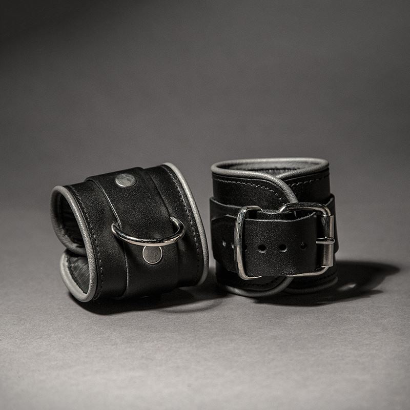 Piped Leather Wrist Cuffs from Fetters.