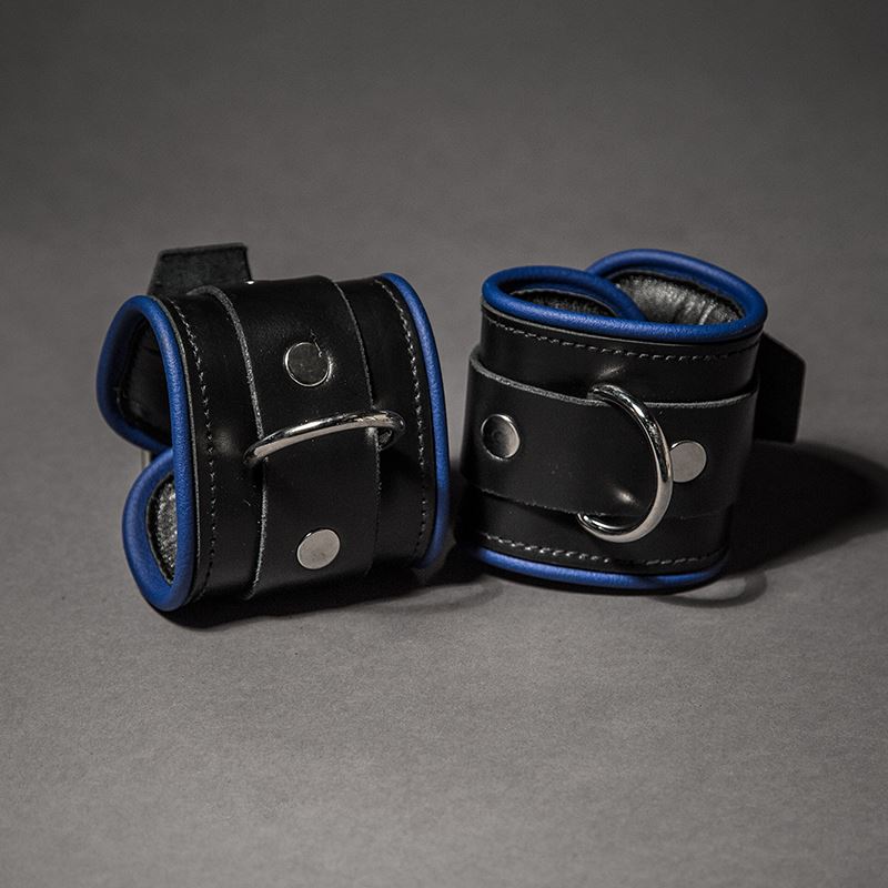 Piped Leather Wrist Cuffs from Fetters.