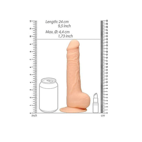 Realrock Silicone Dildo with Balls, 8.5", Dual Density, Flesh from Realrock.