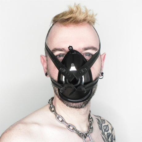 Rubber Anaesthesia Face Mask & Head Harness, Black from ASCO.