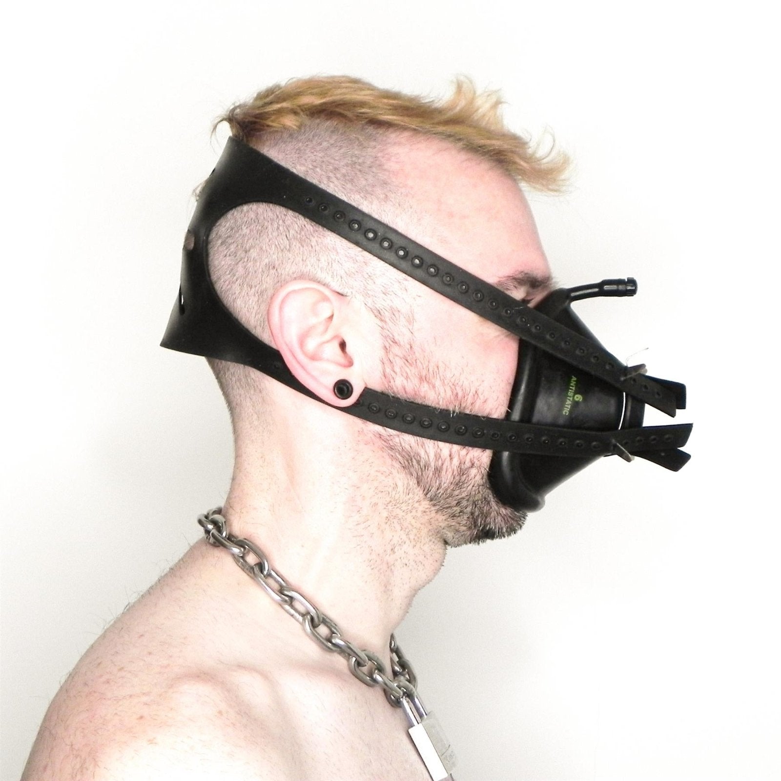 Rubber Anaesthesia Face Mask & Head Harness, Black from ASCO.