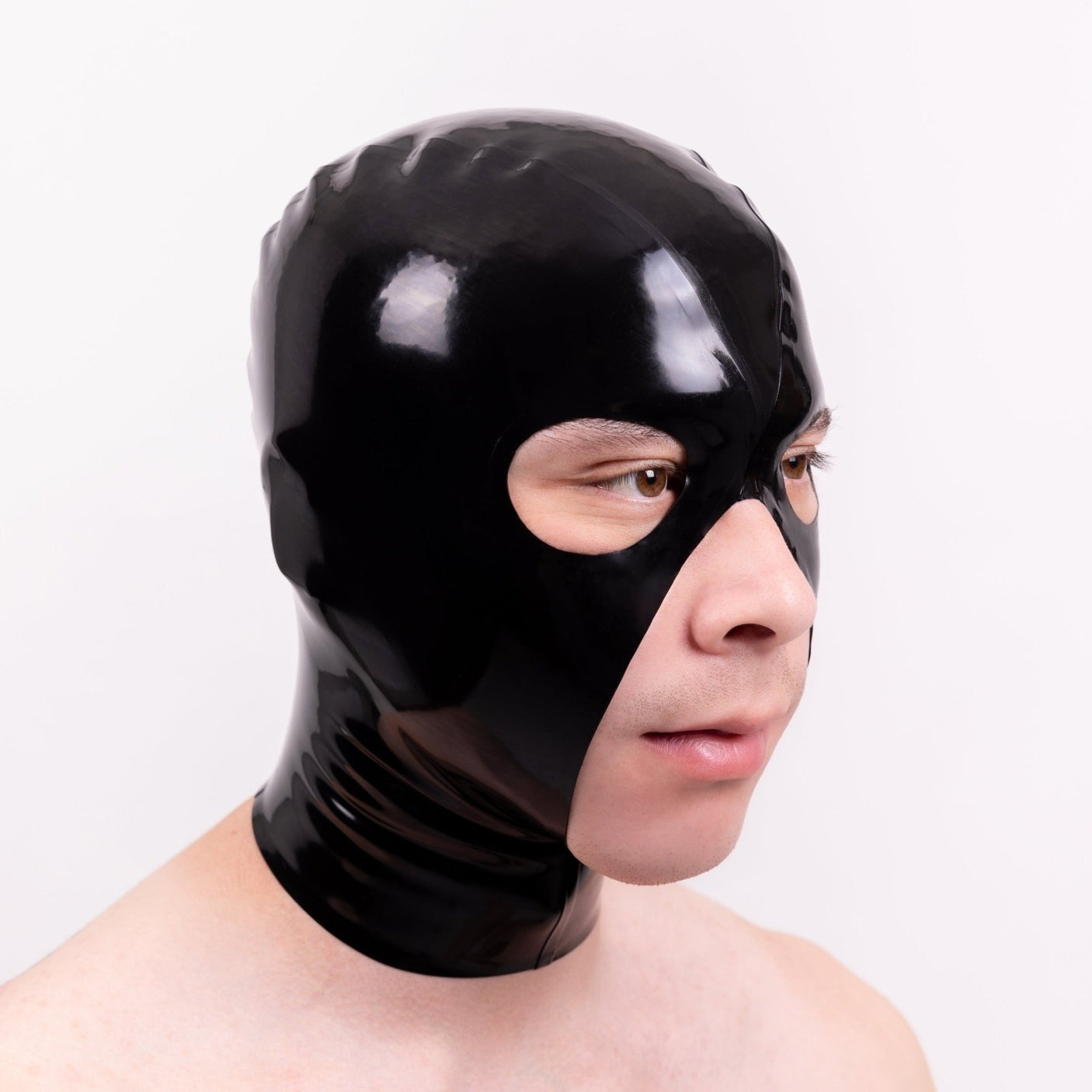 Rubber Cocksucker Hood, Open Face, Pull-On, Open Eyes from REGULATION.