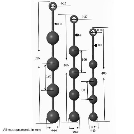 Silicone Anal Balls, Black from XplayX.