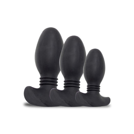 Silicone Anal Training Ribbed Butt Plug Kit from Titus.