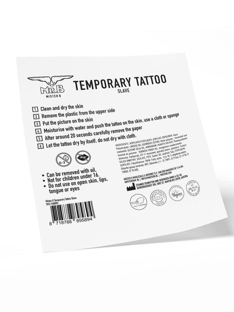 Slave, Temporary Tattoo from Mister B.