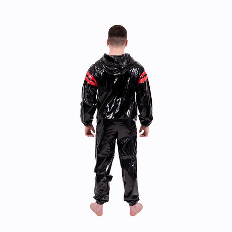 Striped Vinyl Tracksuit, Black/Red from REGULATION.