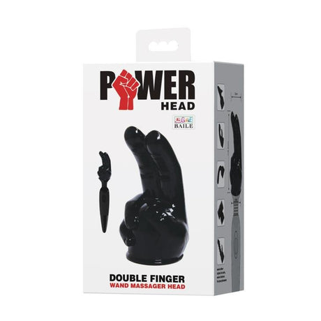 Wand Massager Head - Double Finger from Power Head.